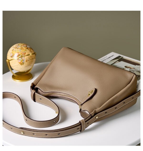 Genuine Leather Messenger Bag — Elegant Vintage Shoulder & Crossbody Design