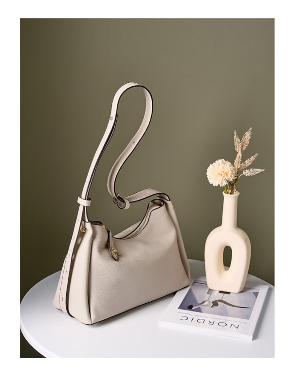 Genuine Leather Messenger Bag — Elegant Vintage Shoulder & Crossbody Design