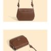 详情-52 Genuine Leather Crossbody Bag — Forest-Inspired Soft Vintage Design