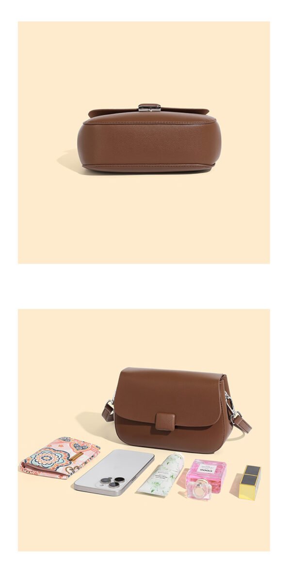 详情-53 Genuine Leather Crossbody Bag — Forest-Inspired Soft Vintage Design
